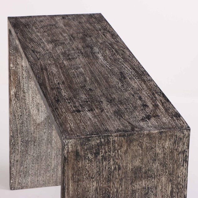 A Cerused Oak Console Table in the Manner of Jean-Michel Frank. For Sale In Philadelphia - Image 6 of 6