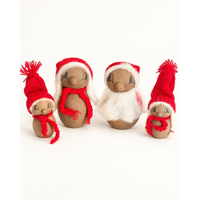Vintage Christmas Family by Jette Nissen, Denmark, 1960s, Set of 4 For Sale - Image 9 of 9