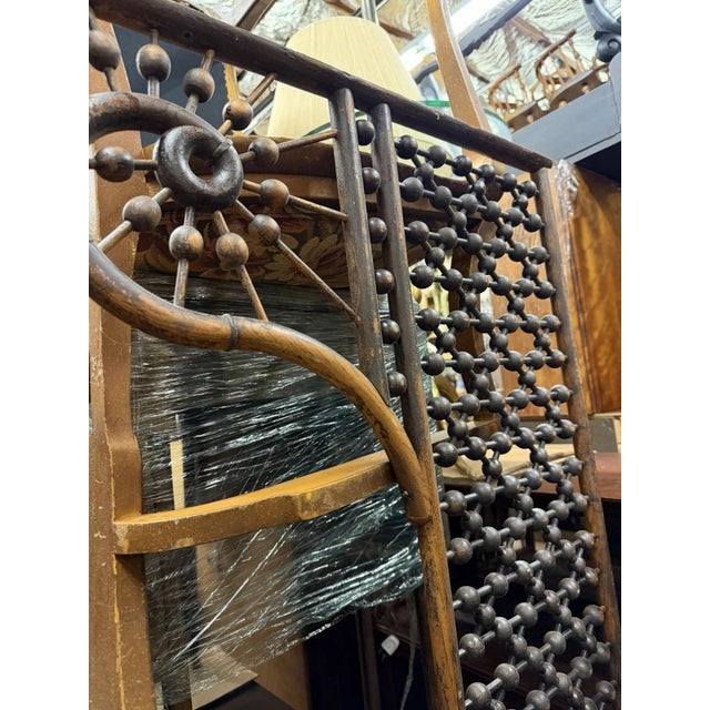 Antique Victorian Oak Stick & Ball 84" Fretwork Archway Architectural Salvage For Sale - Image 16 of 17