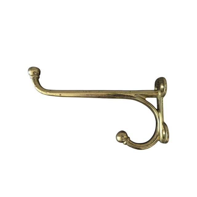 Large Scale Solid Brass Equestrian Horse Tack Hooks- A Pair For Sale - Image 15 of 18