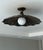 Black Black Antique Brass Semi Flush Mount Light Fixture, Handmade Unique Design Ceiling Light For Sale - Image 8 of 13