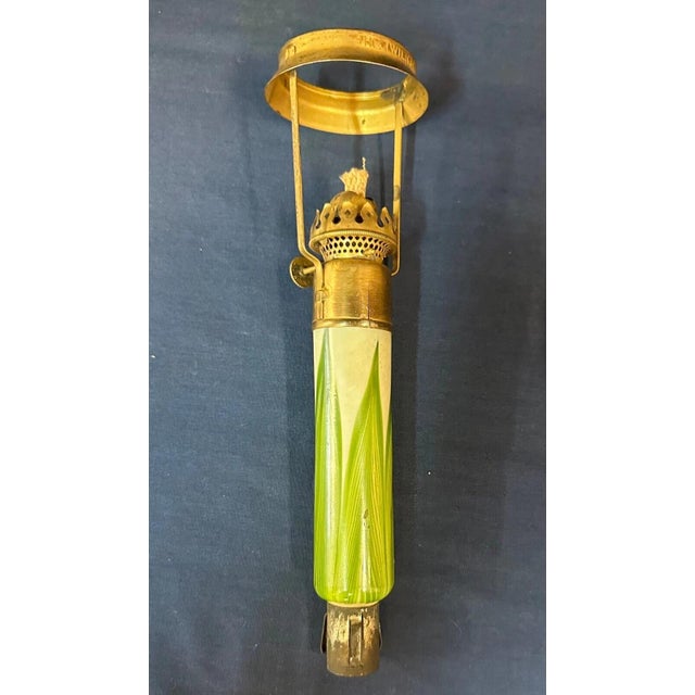 This vintage original & authentic Tiffany Studios favrile art glass candlestick lamp dates from the early 1900’s & is...