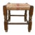 English 1940s English Country Oak and Rush Footstool For Sale - Image 3 of 6