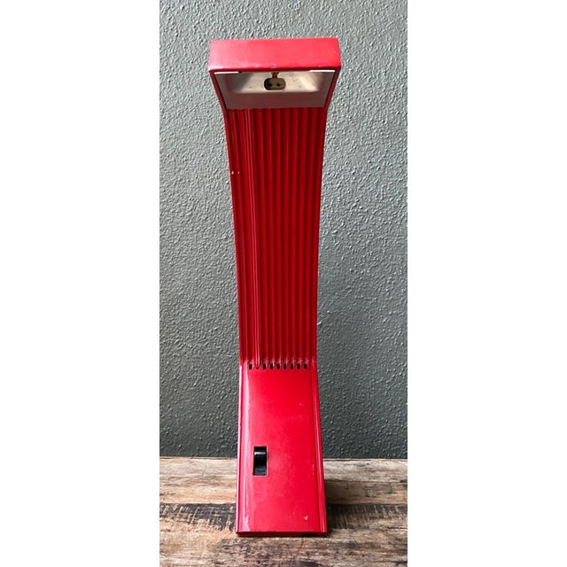 Vintage Italian Marco Zotta Red Arched Desk Lamp For Sale - Image 16 of 17