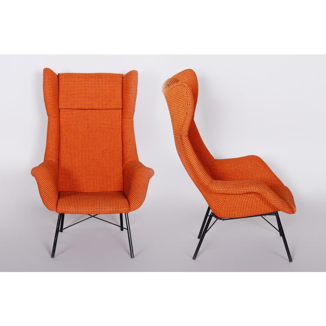 Mid-Century Armchairs attributed to Miroslav Navrátil, Czech, 1960, Set of 2 For Sale - Image 9 of 9