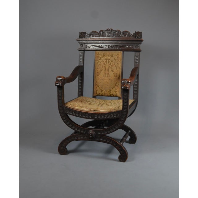 Brown Antique Portuguese Armchair, Late 18th / Early 19th Century For Sale - Image 8 of 8