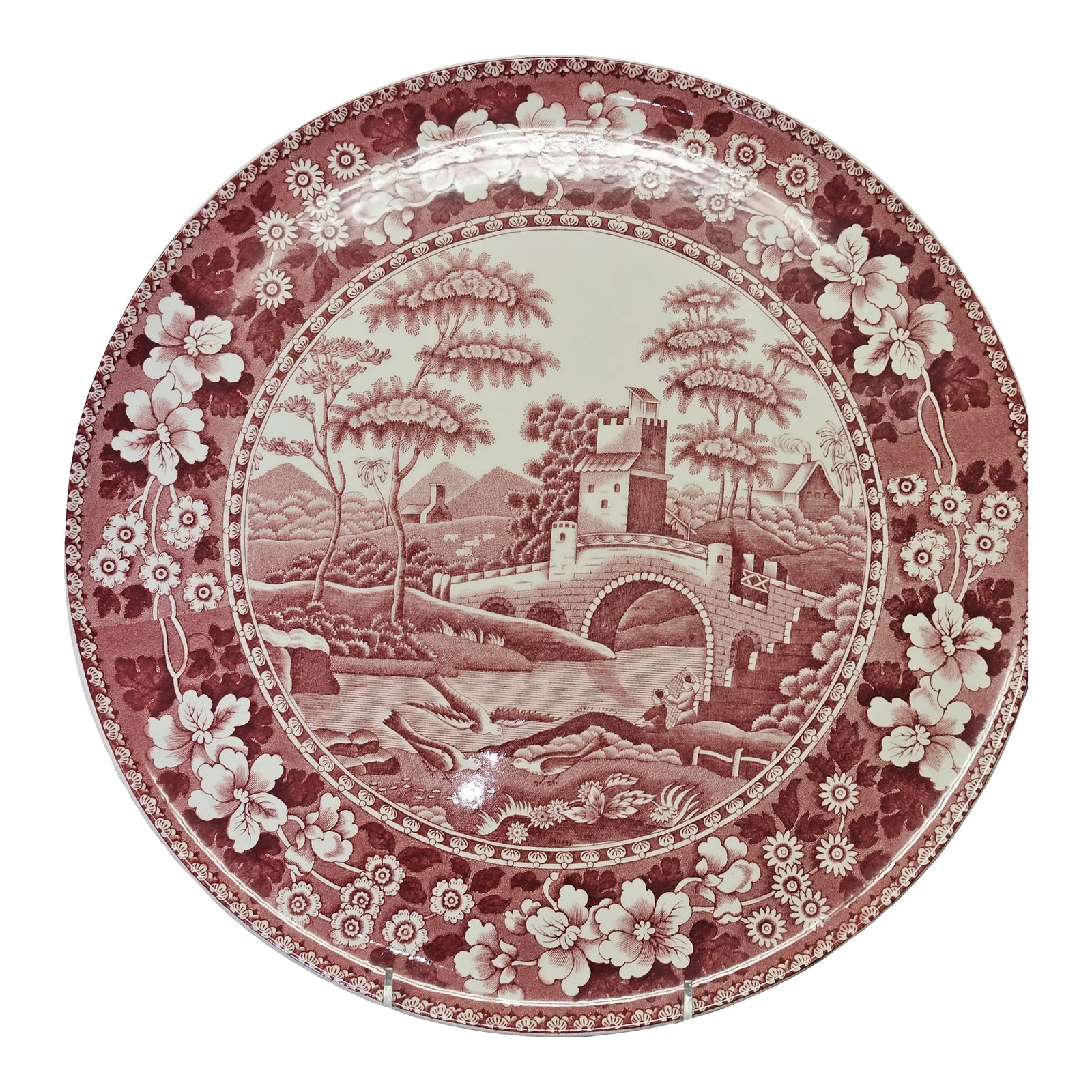 Vintage Spode Pink Tower Cake Plate | Chairish