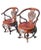 Brown Vintage Chinese Carved Hongmu Mahogany Club Arm Chairs, Circa 1960s, a Pair For Sale - Image 8 of 13