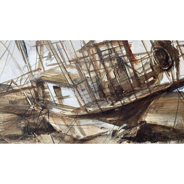 Abraham Pinto, Low Tide, Oil on Panel For Sale - Image 4 of 6