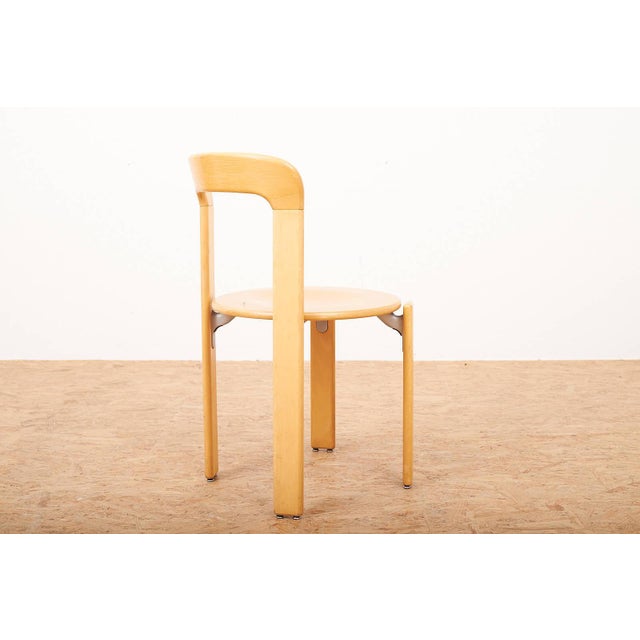 Stackable Wooden Chair by Bruno Rey for Dietiker, 1971 For Sale - Image 5 of 14