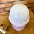 Glass Space Age Accent Table Lamp in Pink Opaline Glass, 1960s For Sale - Image 7 of 13