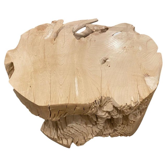 Andrianna Shamaris Organic Bleached Teak Wood Coffee Table or Side Table For Sale - Image 9 of 18
