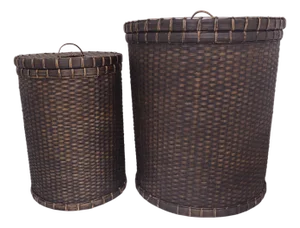 Woven Bamboo Rattan Nesting Baskets