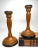 Orange Art Deco Orange & Black Czechoslovakian Glass Candlesticks, a Pair For Sale - Image 8 of 11