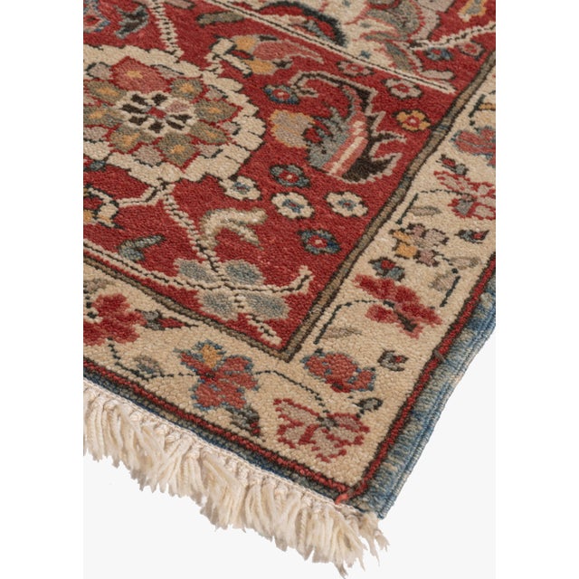 Blue Vintage Circa 1960 Blue Lightly Distressed Sultanabad Hand Woven Rug 9ft 1in X 11ft 6in For Sale - Image 8 of 18