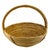 Wood Vintage Handwoven Pencil Reed Basket With Bentwood Handle After Crespi For Sale - Image 7 of 8
