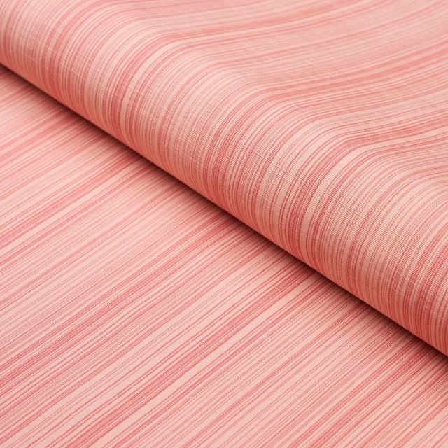 SAMPLE - Schumacher X Mark D. Sikes Gracie Solid Strie Fabric In Faded Red For Sale