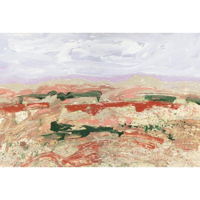 A 1990 acrylic on paper diptych painting, titled "Wind," by the American artist Harry Hilson (1935-2004). Each panel of...