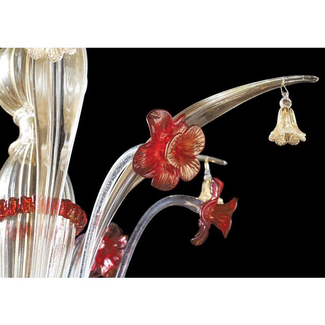 Not Yet Made - Made To Order Ca Rezzonico III 12 Lights Chandelier in Gold Plate and Murano Glass by Aggiolight For Sale - Image 5 of 6