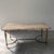 Cream Travertine Coffee Table with Brass Base, 1970s For Sale - Image 8 of 15