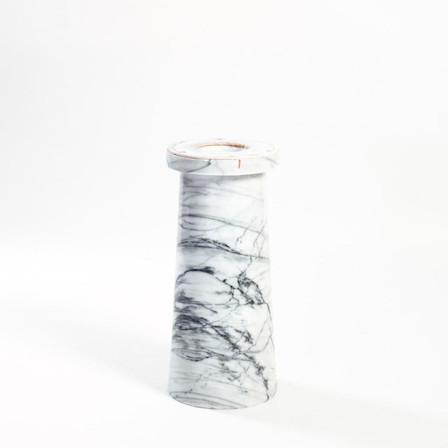 Mid-Century Round Marble Dining Table with Conical Base in the style of Angelo Mangiarotti, 1970s For Sale - Image 5 of 18