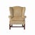 Wingback Armchair With Custom Herringbone Upholstery For Sale - Image 4 of 8