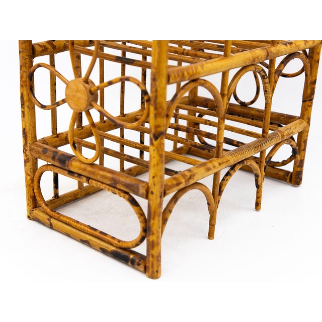 1970s Hollywood Regency Style Faux Bamboo Wine Rack, 1970s Usa For Sale - Image 5 of 6