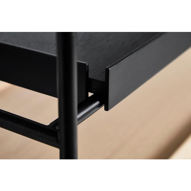 Low Oak and Black Tray Shelf Ii by Hanne Willmann For Sale - Image 4 of 14