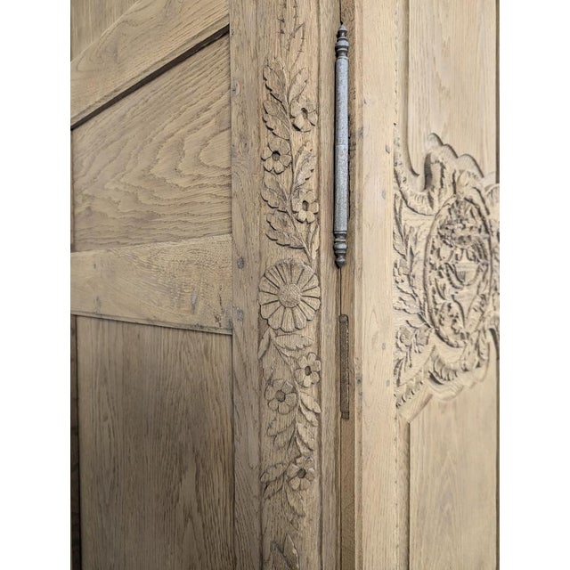 Large Vintage Stripped Norman Wardrobe For Sale - Image 5 of 12