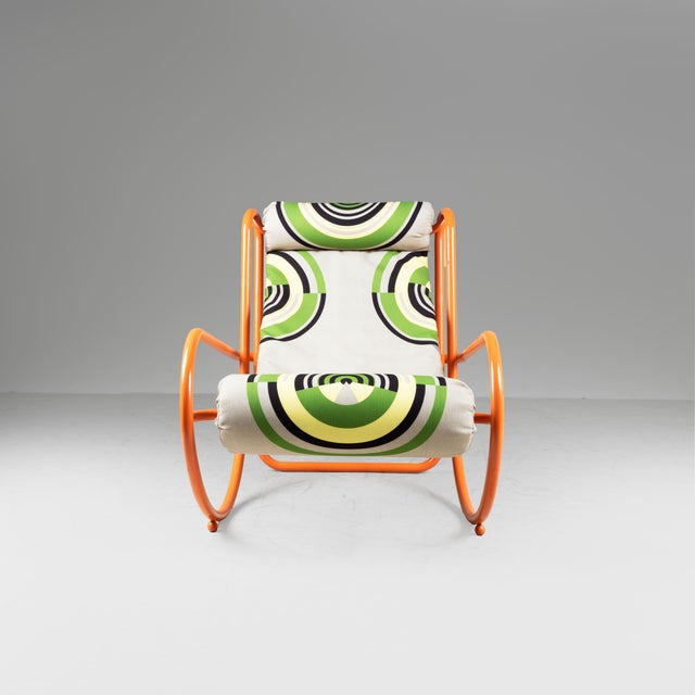 Metal Set of Locus Solus Lounge Chair and Ottoman by Gae Aulenti for Poltronova, 1970s For Sale - Image 7 of 17