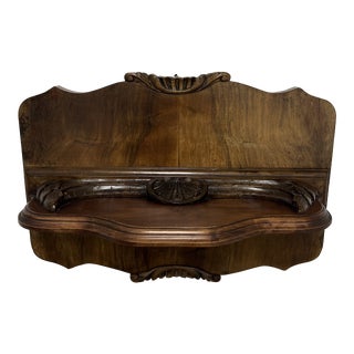 Early 20th Century Carved Wood Floating Wall Shelf For Sale