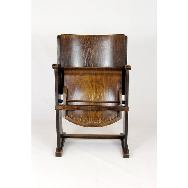 Vintage Czech Cinema Chair in Wood from Ton, 1940s For Sale - Image 11 of 11