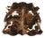 Vintage Brindle Tricolor Cowhide Rug, 1990s For Sale