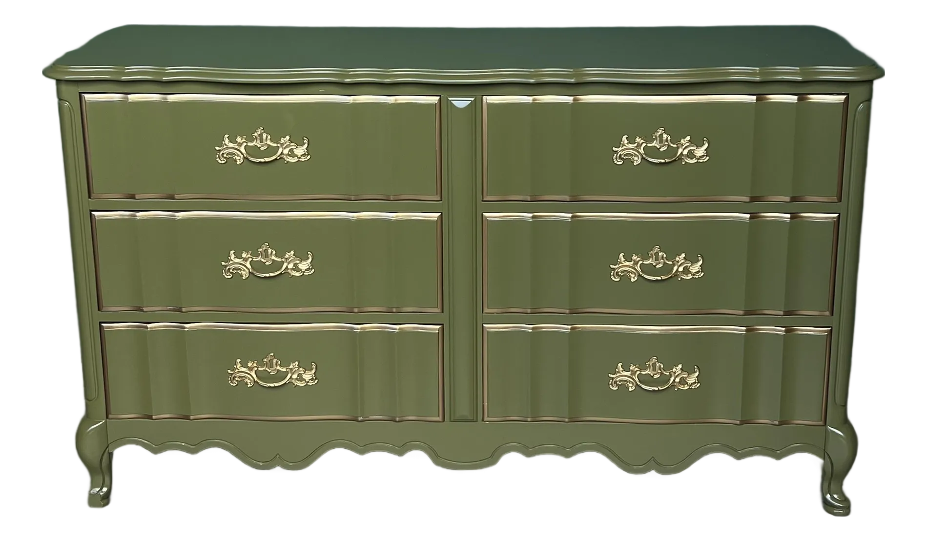 olive green painted dresser Oakham 4-Drawer Dresser, Olive Grove main image 0