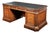 Italian Walnut Executive Desk With Leather Top For Sale