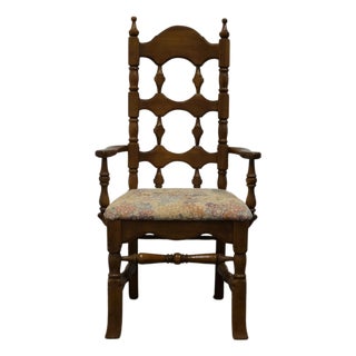 Thomasville Furniture Flamenco Collection Spanish Mediterranean Style Dining Arm Chair 880-75 For Sale