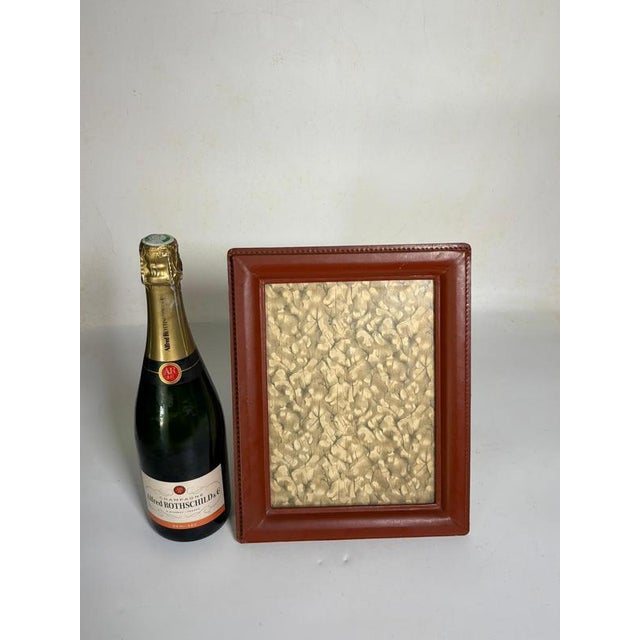 Brown Leather Photo Frame, France, 1950s For Sale - Image 3 of 11