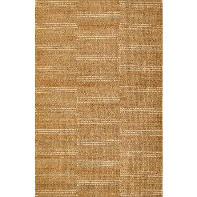 Erin Gates by Momeni Crescent Broken White Stripe Natural Hand Woven Jute Area Rug 10' X 14' For Sale - Image 10 of 10