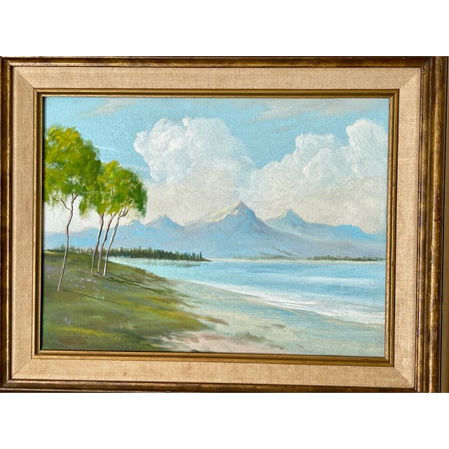 Boho Chic 1971 South Seas Framed Oil Painting For Sale - Image 3 of 12