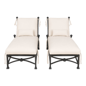 Modern Patio Chaise Lounges- Pair