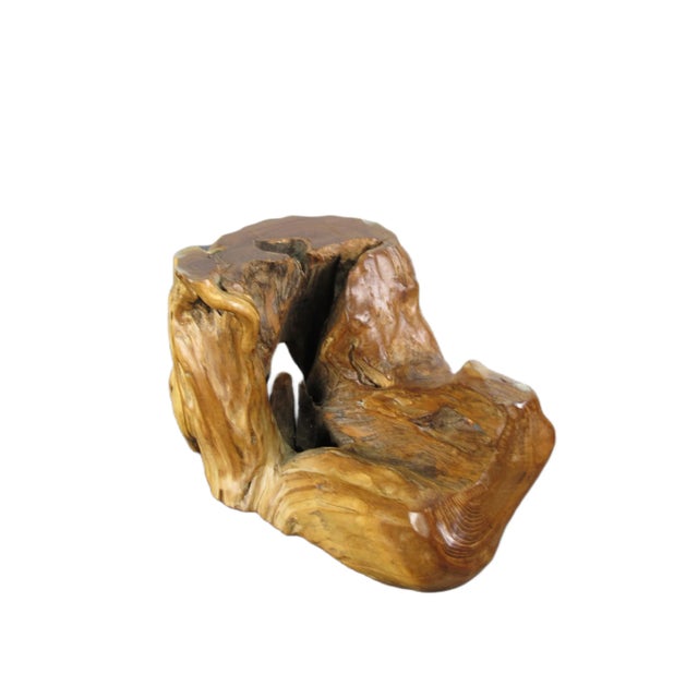 Brown Wooden Block For Sale - Image 8 of 9