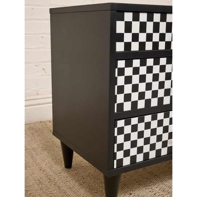Mid 20th Century Black and White Nightstand For Sale In Los Angeles - Image 6 of 11