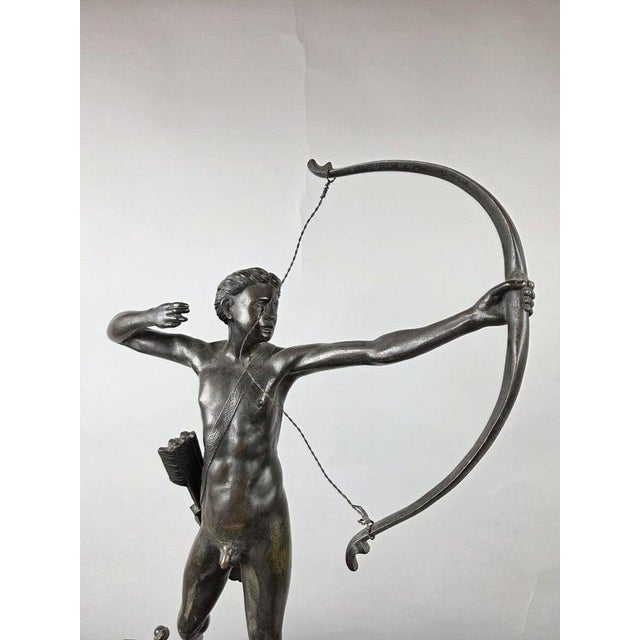 Early 20th Century Nude Bronze Archer Sculpture, 1900s For Sale - Image 5 of 14