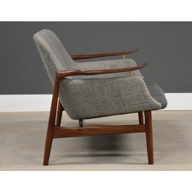 Niels Vodder 1950s Finn Juhl Nv-53 Teak Loveseat Sofa Settee For Sale - Image 4 of 15