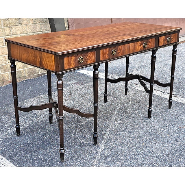 Wood William French Minneapolis Mahogany Writing Desk, Circa 1890s For Sale - Image 7 of 16