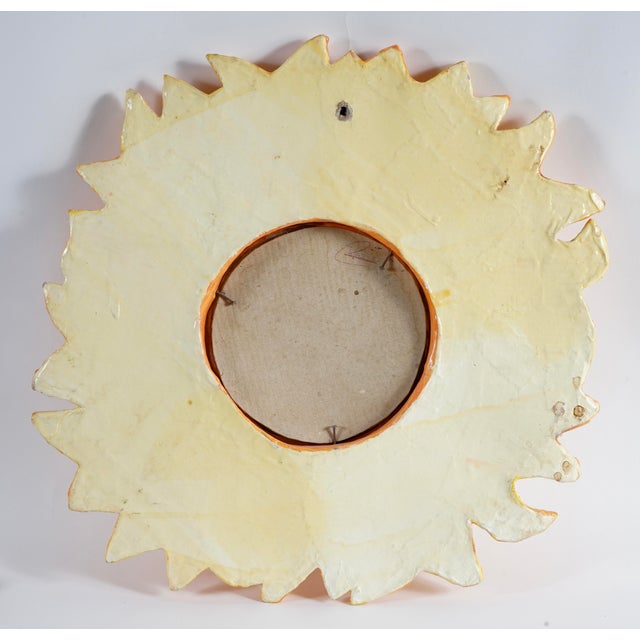 Mexican Vintage Mexican Paper Mache Wall Mirror For Sale - Image 3 of 6