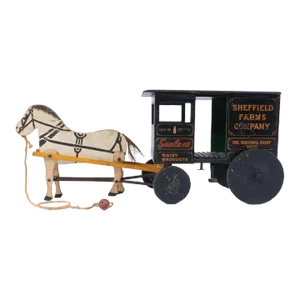 Antique Sheffield Farms Company Toy Milk Wagon