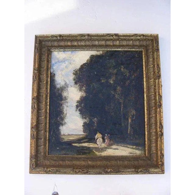 Mid 20th Century Mid 20th Century "Solitary Rider in the Cotswold's" Landscape Oil Painting, Framed For Sale - Image 5 of 8