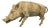 Mid-Century Modern Spanish Bronze Wild Boar Sculpture, 1950s For Sale