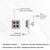 Art Deco Blue Sapphire & Diamond Square Halo Wedding Stud Earrings - 2 Pieces For Sale - Image 11 of 13